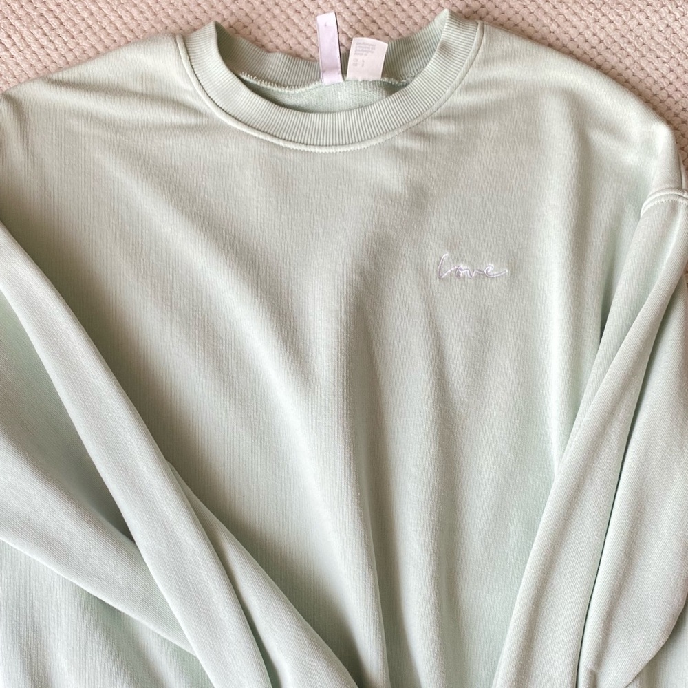 Sage green cotton pullover from H&M